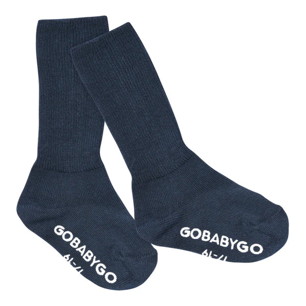Rutschfeste Socken aus Baumwolle, Navy Blue (Marineblau) - GoBabyGo