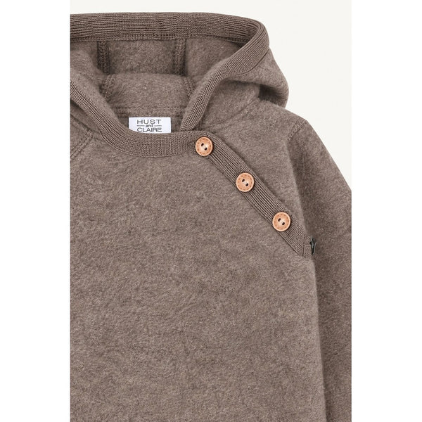 Wollfleece-Overall "Mevi",Deer Melange  (Hellbraun Meliert) - Hust&Claire