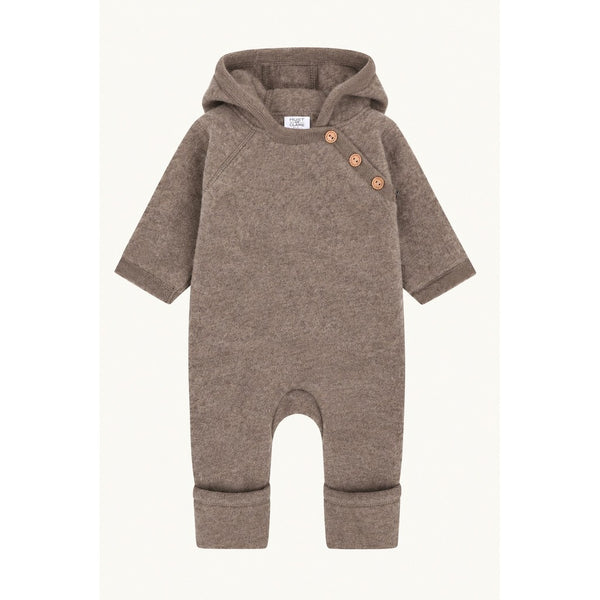 Wollfleece-Overall "Mevi",Deer Melange  (Hellbraun Meliert) - Hust&Claire