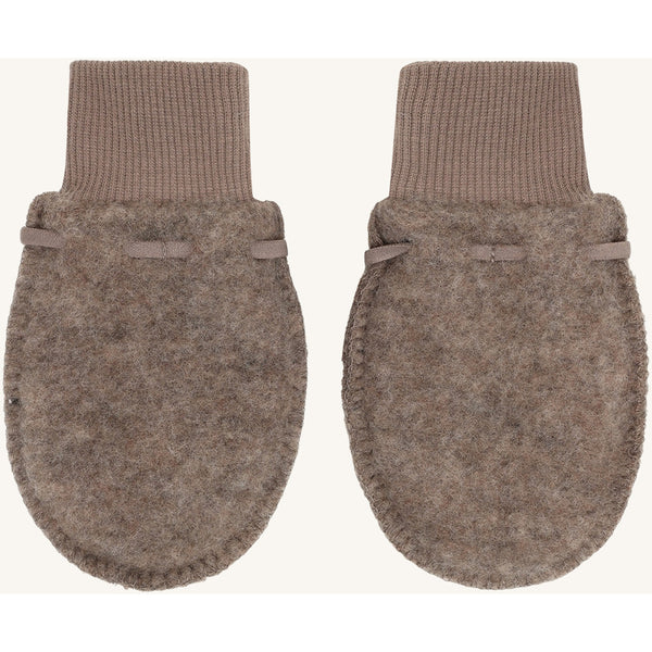 Handschuhe (Fäustlinge) "Ferri", Wollfleece, Hellbraun (Deer Melange) - Hust&Claire