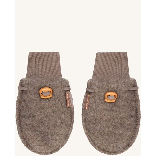 Handschuhe (Fäustlinge) "Ferri", Wollfleece, Hellbraun (Deer Melange) - Hust&Claire