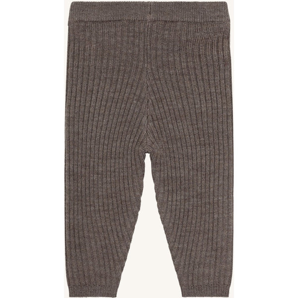 Legging "Lui Wool Rib", Wolle, Braun (Deer Melange) - Hust&Claire