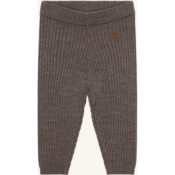 Legging "Lui Wool Rib", Wolle, Braun (Deer Melange) - Hust&Claire