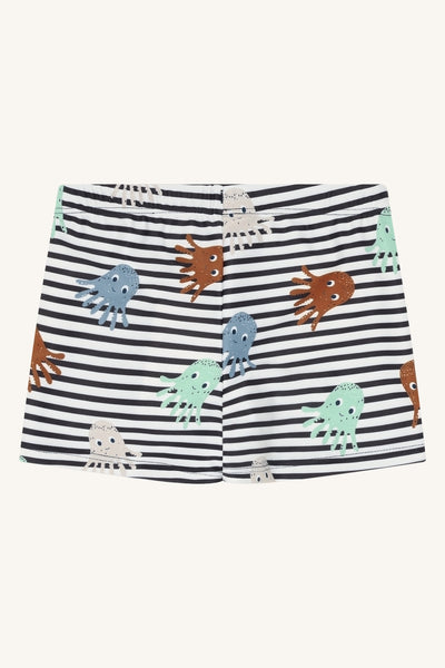 Badehose mit UV-Schutz ."Haki", Ringel und Quallen - Hust&Claire