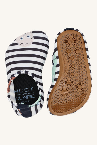 Badeschuhe "Fabian", Streifen und Quallen - Hust&Claire