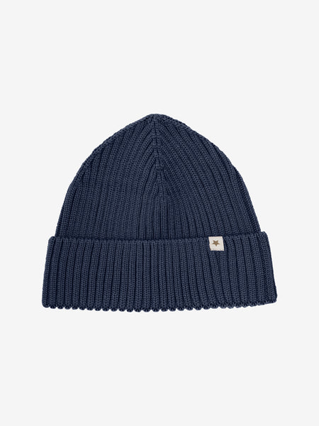Strickmütze (Beanie), Wolle, Marineblau (Overture) - Huttelihut