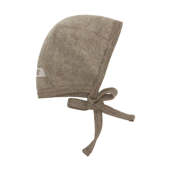 Babymütze (Erstlingsmütze), Wollfleece, Beige meliert (Savannah Melange) - Huttelihut