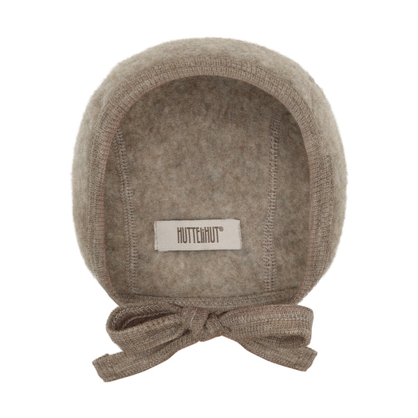 Babymütze (Erstlingsmütze), Wollfleece, Beige meliert (Savannah Melange) - Huttelihut