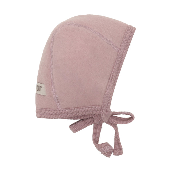 Babymütze (Erstlingsmütze), Wollfleece, Rosa (Woodrose) - Huttelihut