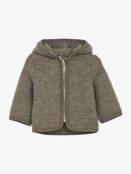 Jacke aus Wollfleece, Beige (Savannah Melange) - Huttelihut