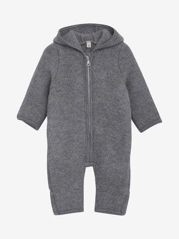 Overall, Wollfleece, Medium Gray (Mittelgrau) - Huttelihut