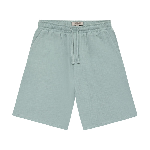 Bermudas (kurze Hose), Musselin, Gray Mist (Sanftes Mint) - Huttelihut