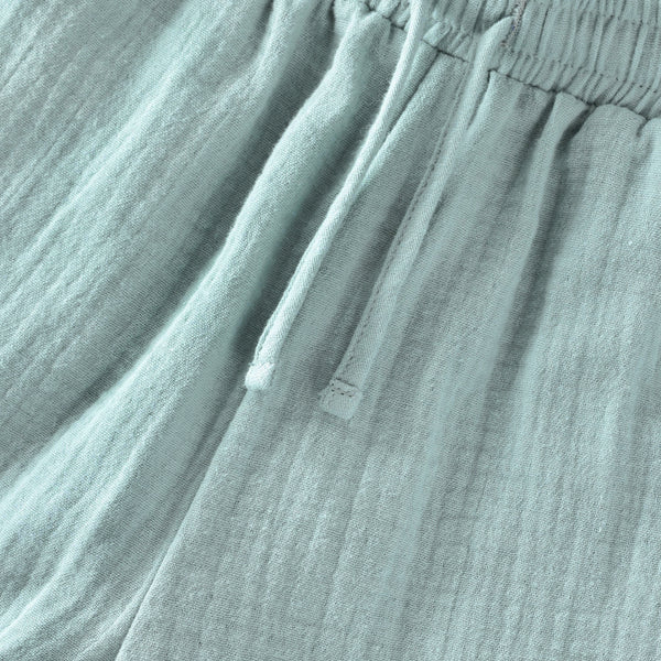 Bermudas (kurze Hose), Musselin, Gray Mist (Sanftes Mint) - Huttelihut