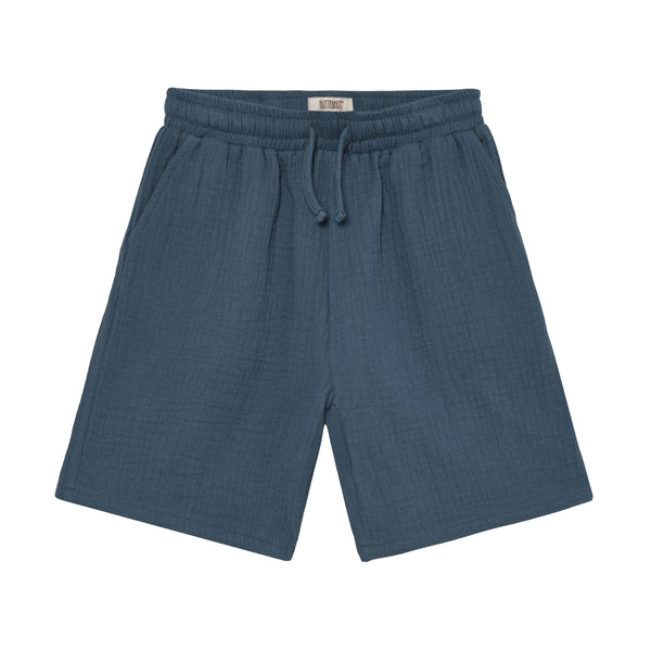 Bermudas (kurze Hose), Musselin, Meeresblau (Bering Sea) - Huttelihut