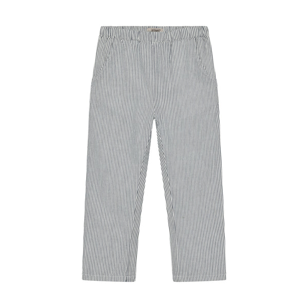 Hose, fein gestreift, Marine/Wollweiß - Huttelihut