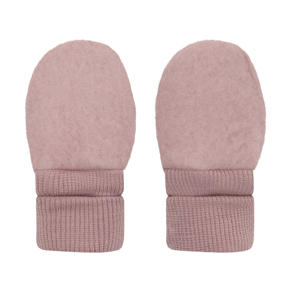 Handschuhe (Fäustlinge), Wollfleece, Rosa (Woodrose) - Huttelihut
