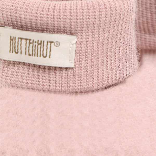 Schühchen (Babyschuhe), Wollfleece, Rosa (Woodrose) - Huttelihut