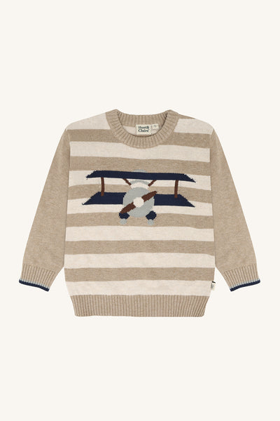 Pullover für Jungs "Pelle Aeroplane" mit Flugzeug-Motiv - Hust&Claire