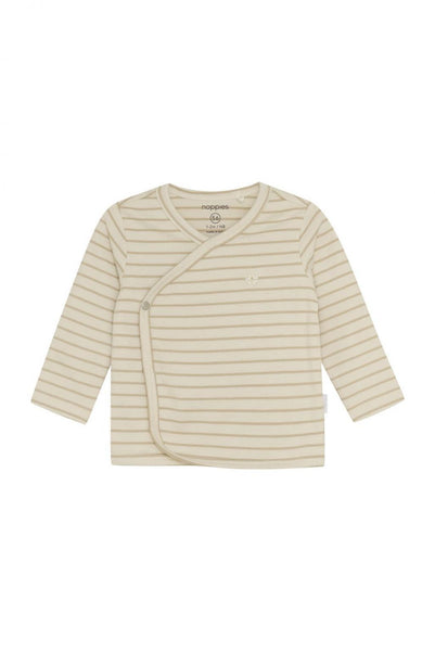 Wickelshirt "Nour" , Off White/Beige geringelt - Noppies
