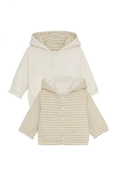 Wendejacke (Cardigan) "Neddie", Natur/Beige geringelt - Noppies