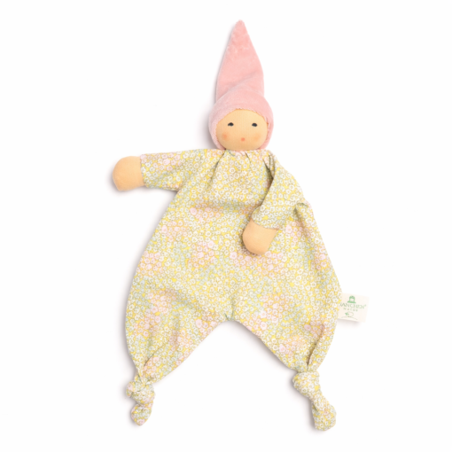 Blütengreifling rosa (Kuschelpüppchen) mit sanfter Rassel - Nanchen Natur