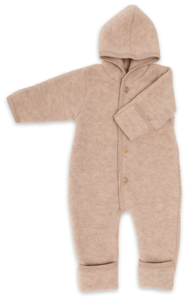 Overall aus Wollfleece, Sand  Melange - Engel