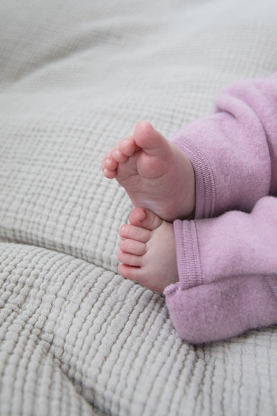 Zipp-Overall aus Wollfleece, Rosenholz Melange (Rosa) - Engel