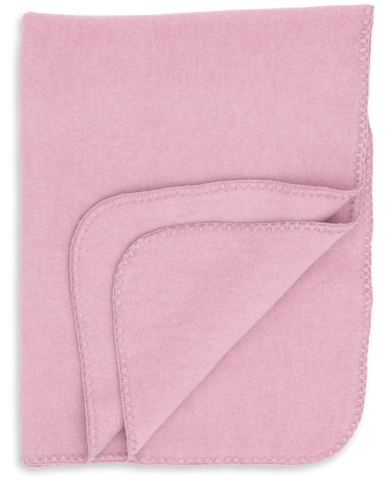 Babydecke aus Wollfleece,  Rosenholz  Melange (Rosa) - Engel