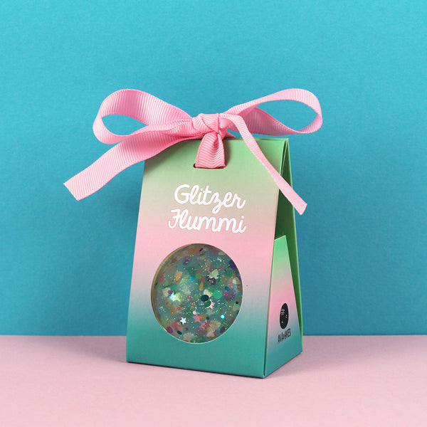 Flummi (kleiner Ball) mit Konfetti, Sterne/Herzen/Glitzer pastell, 49 mm - Ava&Yves