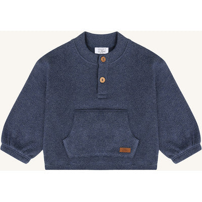 Langarmshirt "Sigurt Fine Knit",  Vintage Indigo (Indigo-Blau) - Hust&Claire