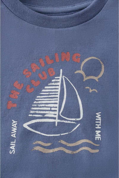 Langarmshirt/Longsleeve "Gray Blue", Segelboot - Noppies