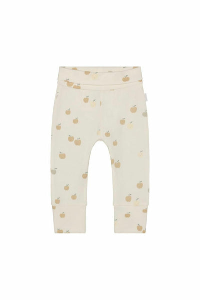 Hose "Egret", Off White mit Apfel-Print - Noppies