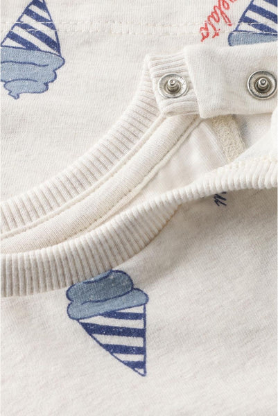 T-Shirt "Oatmeal Melange", Eis-Print - Noppies
