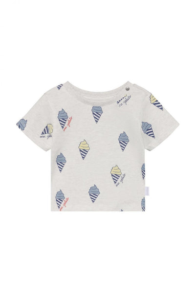 T-Shirt "Oatmeal Melange", Eis-Print - Noppies