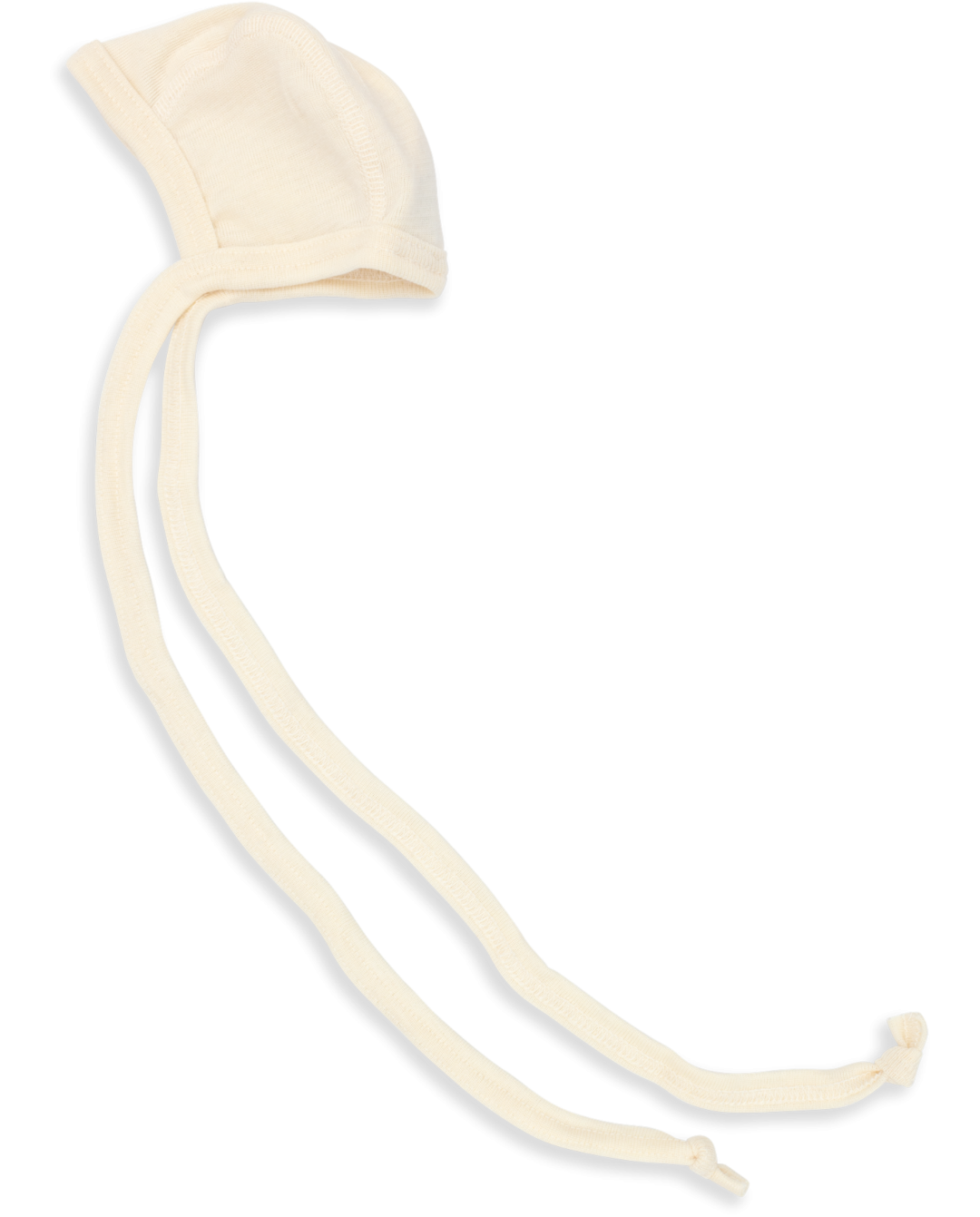 Baby-Häubchen (Babymütze) aus Wolle/Seide, Natur - Engel