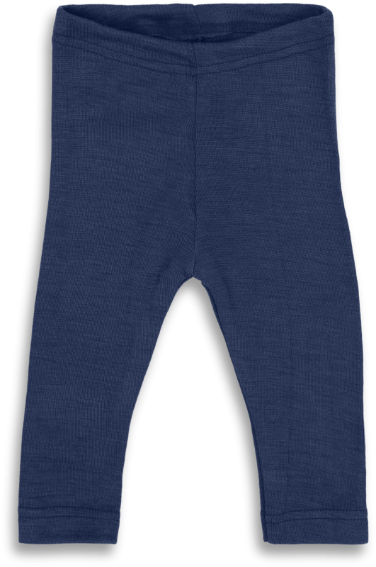 Baby-Legging aus Wolle/Seide, Marine - Engel