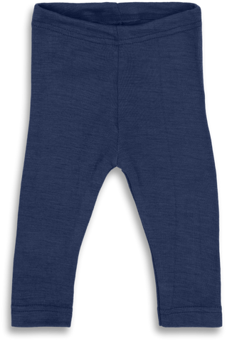 Baby-Legging aus Wolle/Seide, Marine - Engel