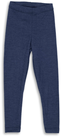 Kinder-Legging aus Wolle/Seide, Marine - Engel