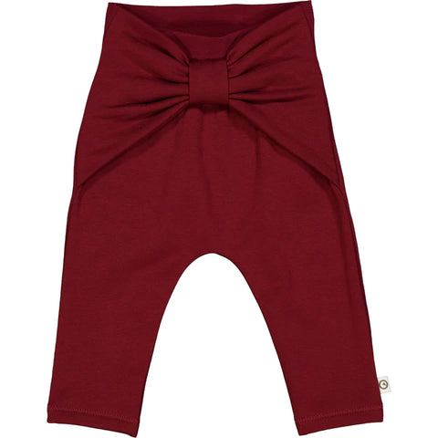 Sweat-Hose (Cozy Me Sweat Pretty Pants Baby) mit Schleifen-Detail - Müsli by Green Cotton