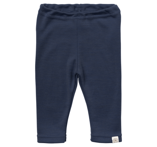 Baby-Legging aus Wolle/Seide (stabiler Interlock), Marine - Engel