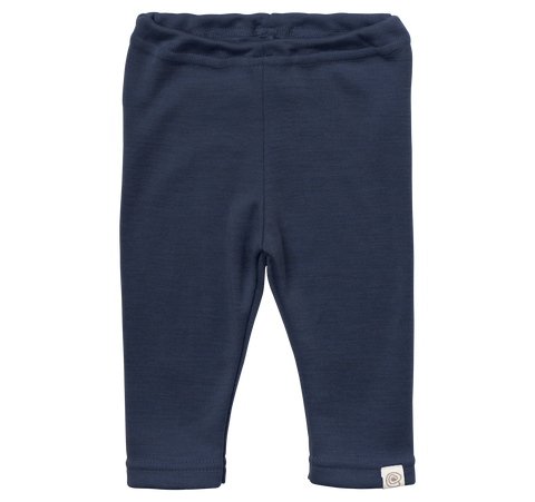 Baby-Legging aus Wolle/Seide (stabiler Interlock), Marine - Engel