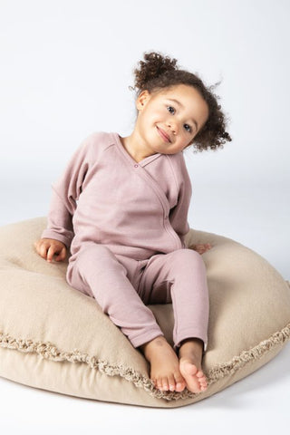 Baby-Legging aus Wolle/Seide (stabiler Interlock), Dusty Rose- Engel