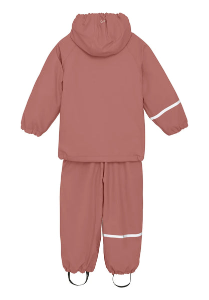 Zweiteiliger Regenanzug (Jacke/Latzhose), gefüttert, Brick Dust - CeLaVi