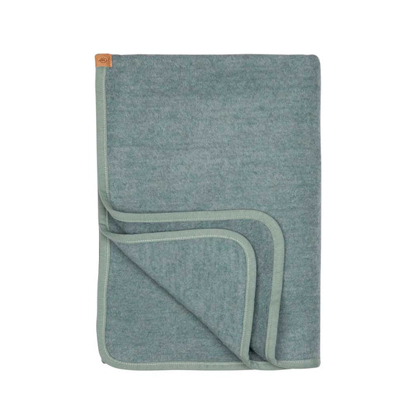 Babydecke, Wollfleece mit Baumwolle, Salbei - Pure Pure by Bauer