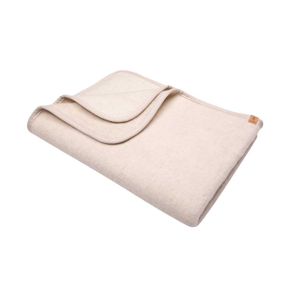 Babydecke, Wollfleece mit Baumwolle, Wollweiß - Pure Pure by Bauer