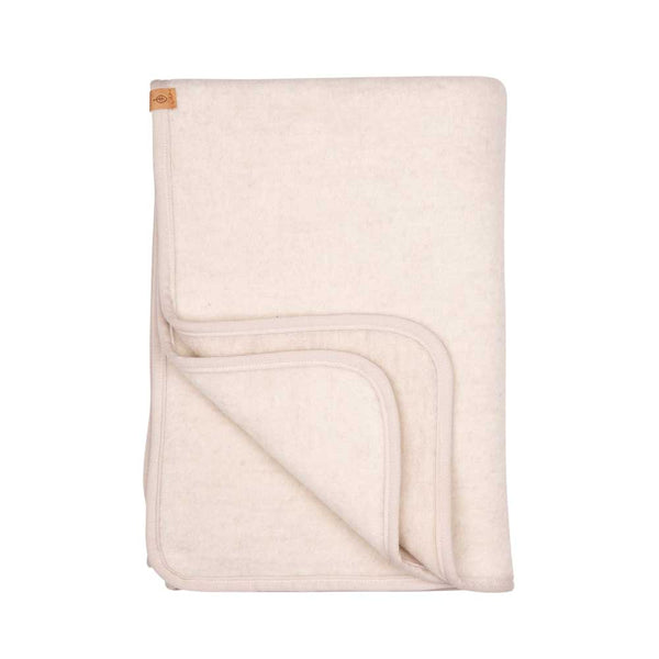 Babydecke, Wollfleece mit Baumwolle, Wollweiß - Pure Pure by Bauer