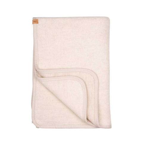 Babydecke, Wollfleece mit Baumwolle, Wollweiß - Pure Pure by Bauer