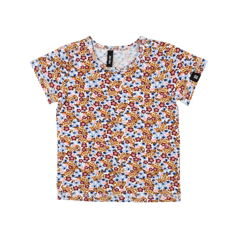 Kurzarm-Shirt/T-Shirt mit Blumen-Print - Pure Pure by Bauer