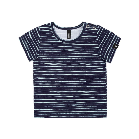 Kurzarm-Shirt/T-Shirt mit Streifen-Print - Pure Pure by Bauer