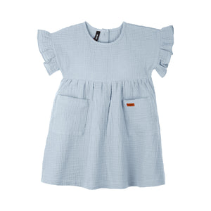 Kleid aus Musselin (Mini Kleidchen Mull), Light Blue - Pure Pure by Bauer